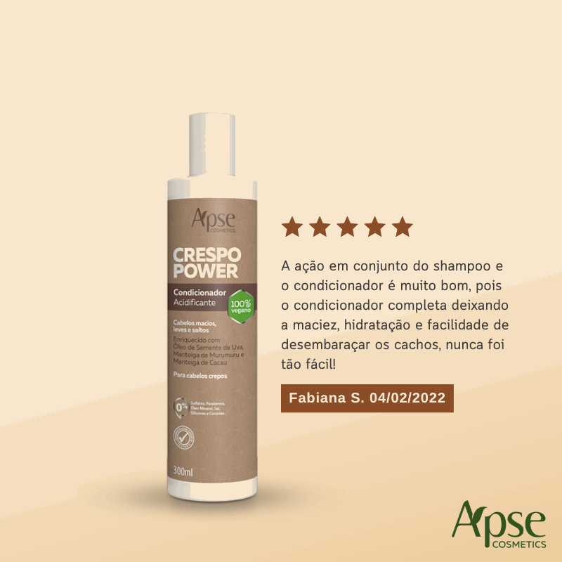 Kit Crespo Power - Co Wash, Condicionador, Máscara e Creme de Pentear (4 ITENS)