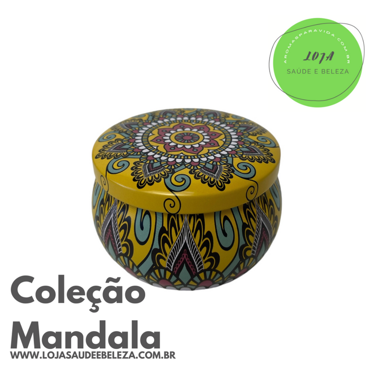 Coleção Mandala - Vela Terapêutica de Massagem 130g - Dores e Retenção de Líquidos