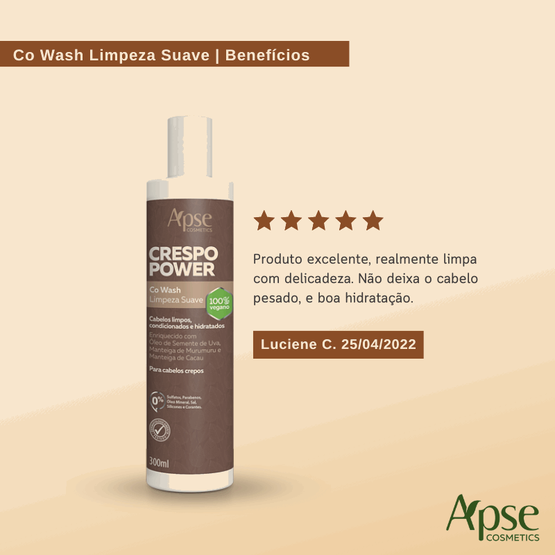 Kit Crespo Power - Co Wash, Condicionador, Máscara e Creme de Pentear (4 ITENS)