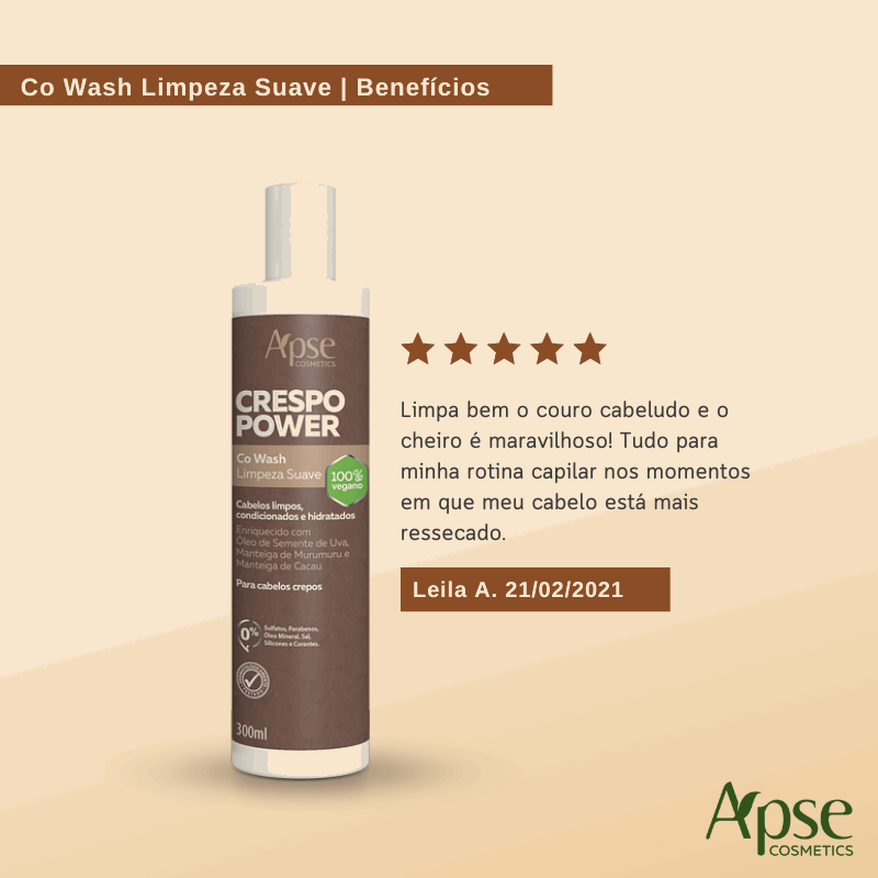 Kit Crespo Power - Co Wash, Condicionador, Máscara e Creme de Pentear (4 ITENS)