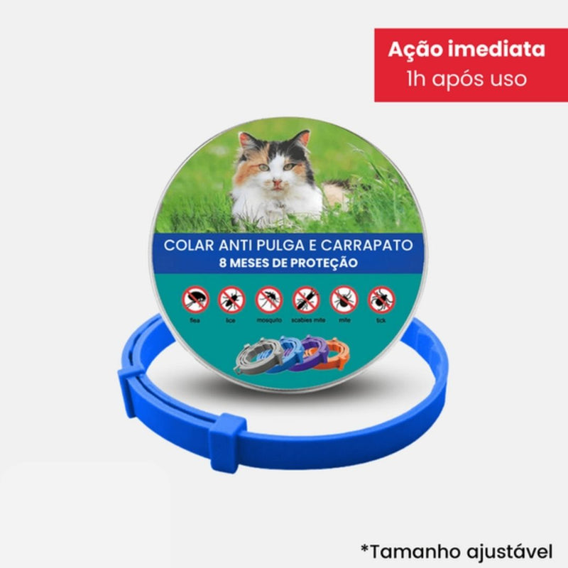 SafePet - Colar Anti Parasitas Premium   [8 meses de proteção]