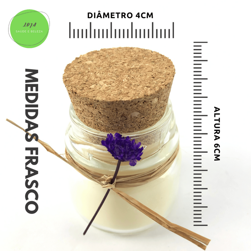 Mini Vela Natural de óleo essencial de Lavanda Francesa