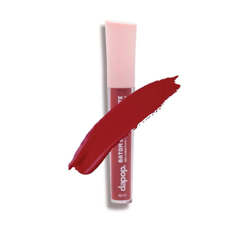 Batom Liquido Matte Vermelho Poderoso COR D - Dapop