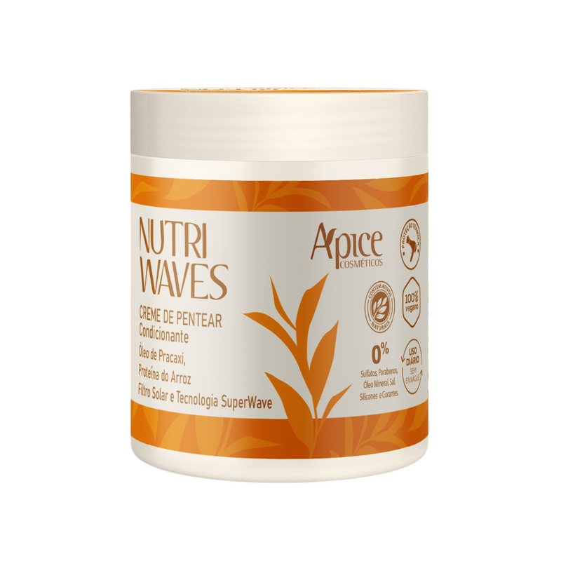 Creme de Pentear Nutri Waves 500g  - No Poo / Low Poo - Ação Condicionante