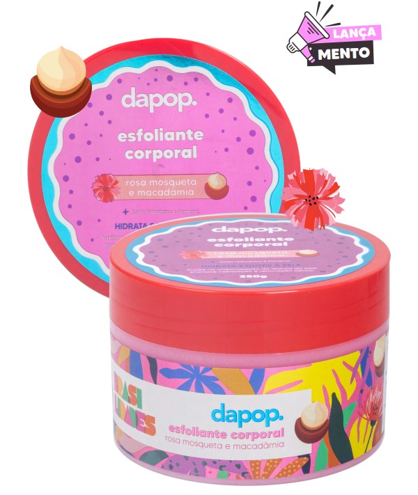 Esfoliante Corporal Perfumado Com Rosa Mosqueta e Macadâmia - Dapop