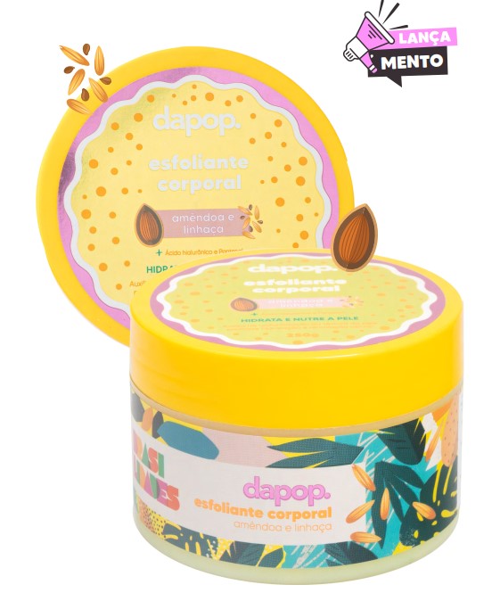 Esfoliante Corporal Perfumado Com Amêndoa e Linhaça - Dapop