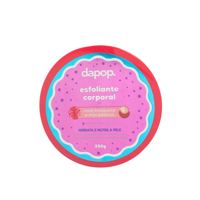 Esfoliante Corporal Perfumado Com Rosa Mosqueta e Macadâmia - Dapop