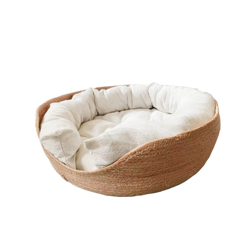 Cama de Bambu para Gatos e Cachorros - Pet Confort