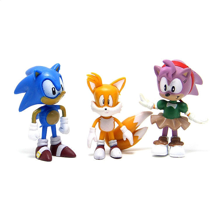 Kit 6 Bonecos - Sonic e sua turma