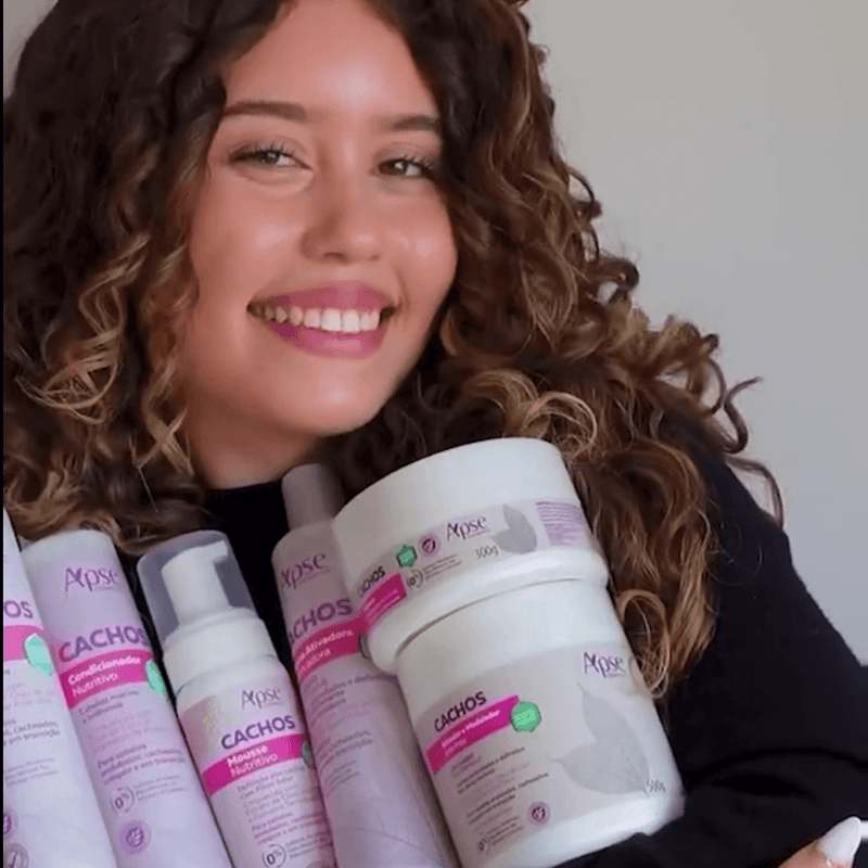 Kit Cachos - Shampoo, Condicionador, Gelatina, Máscara e Ativador (5 ITENS)