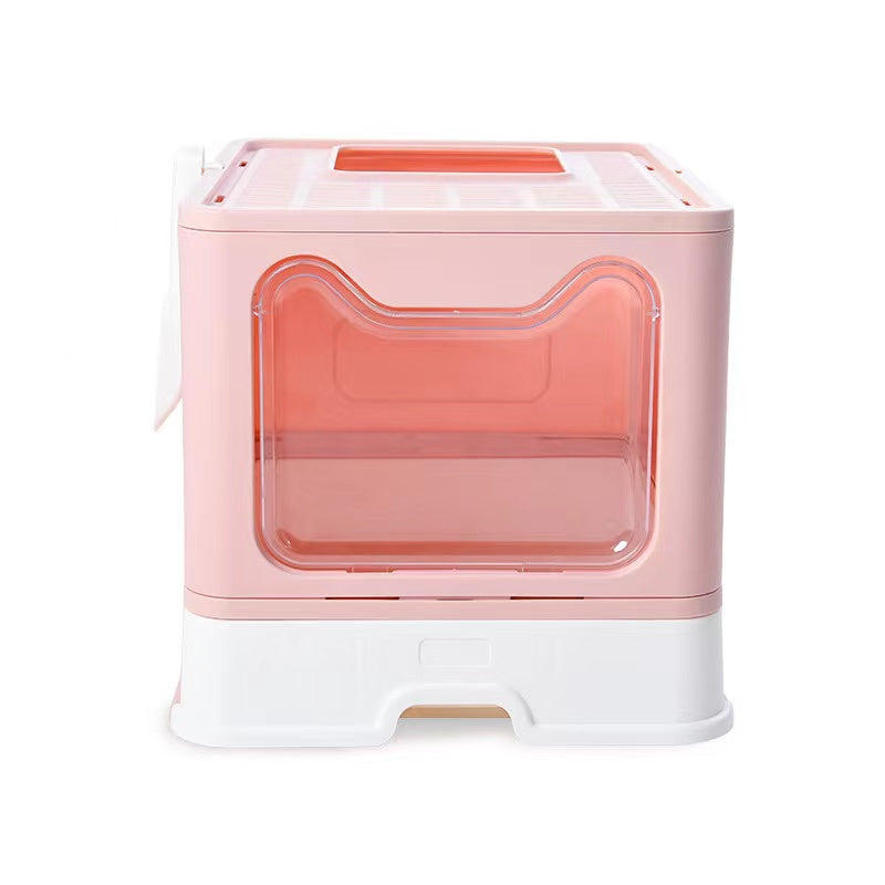 Foldable Cat Litter Box with Lid