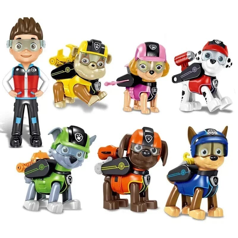 Brinquedos de Personagens Patrulha Canina com 7 unidades Bambino