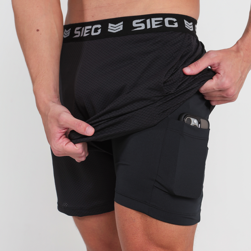 SHORT DUPLO PERFORMANCE BLACK