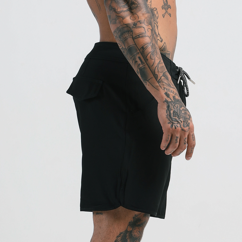 BOARDSHORT Y-BLACK RETRÔ