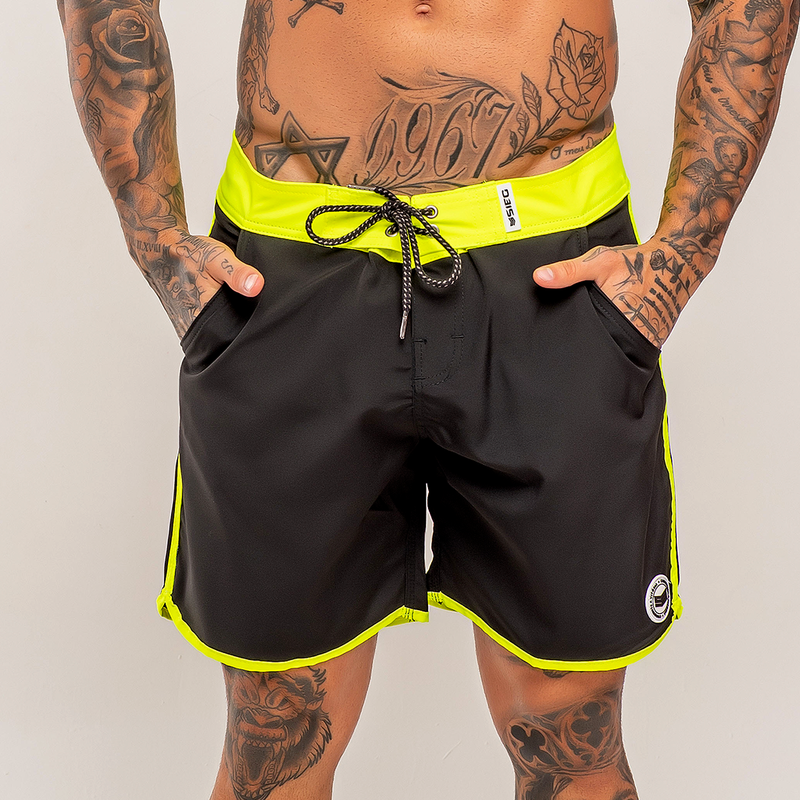 BOARDSHORT BLACK APPLE RETRÔ