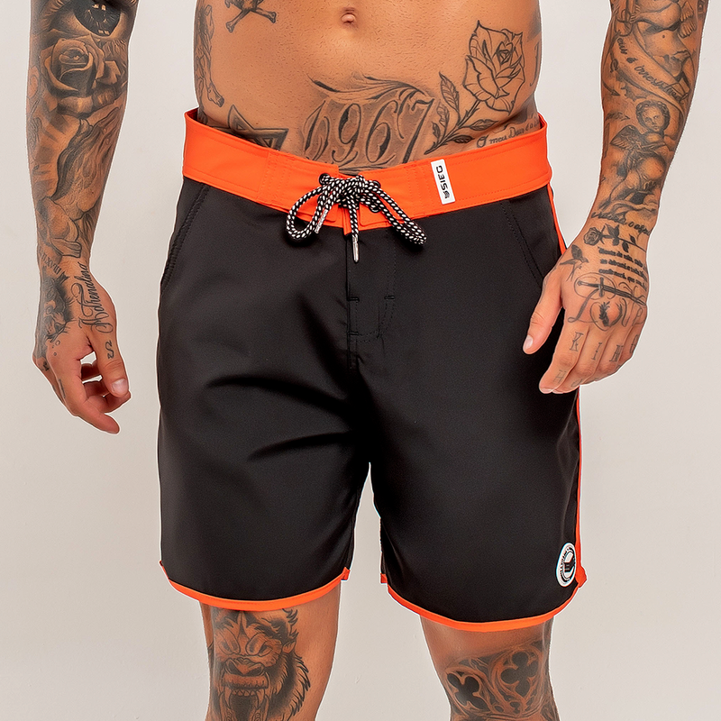 BOARDSHORT BLACK TERRAL RETRÔ